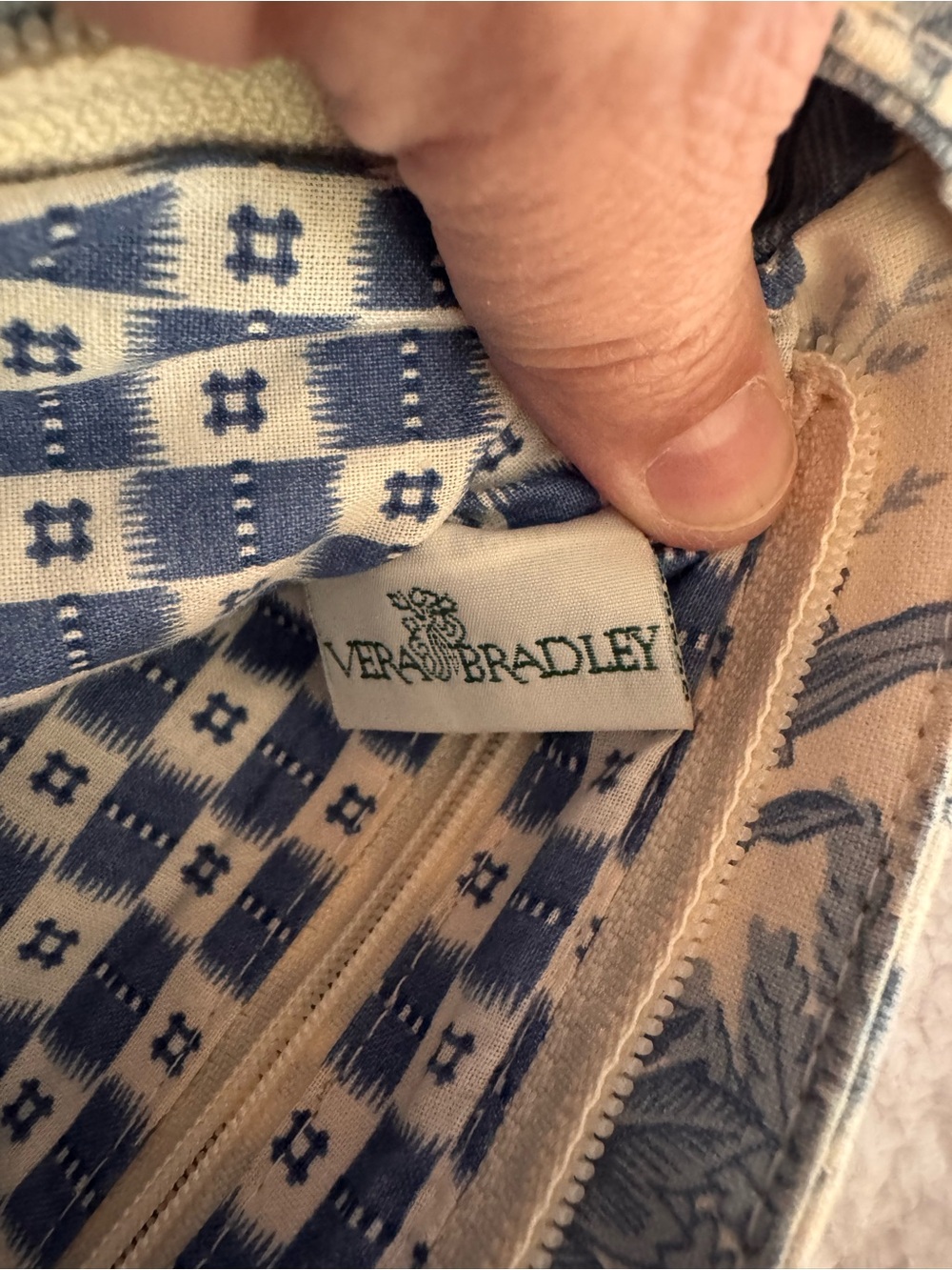 Vera Bradley Blue Toile Patchwork Shoulder Bag - Picture 8 of 8